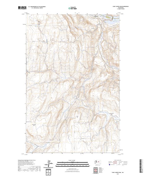 Chief Joseph Dam topographic map thumbnail