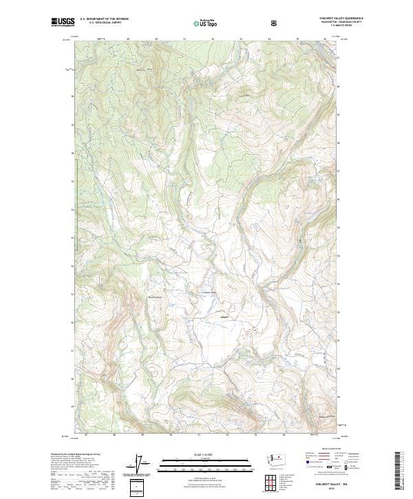 Chiliwist Valley topographic map thumbnail