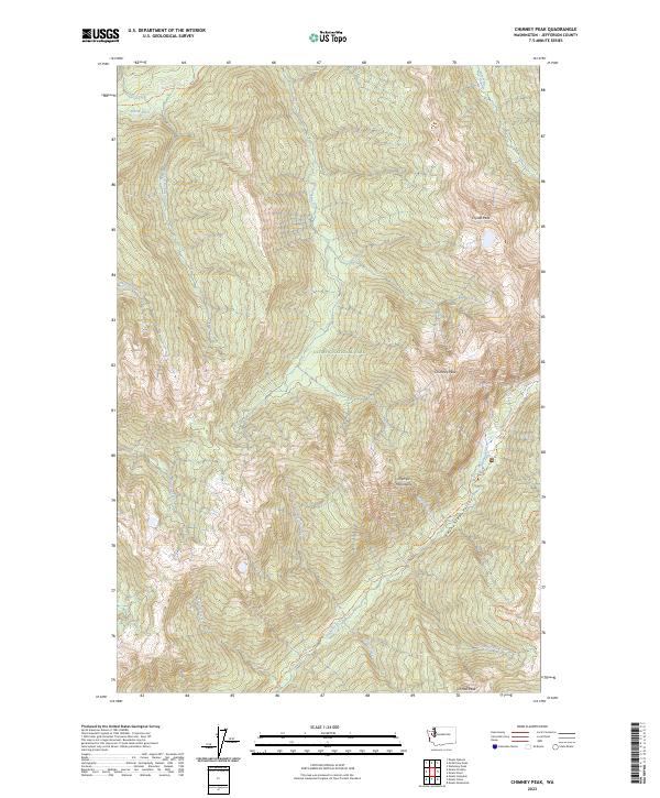 Chimney Peak topographic map thumbnail