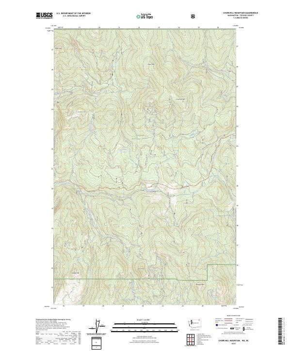 Churchill Mountain topographic map thumbnail