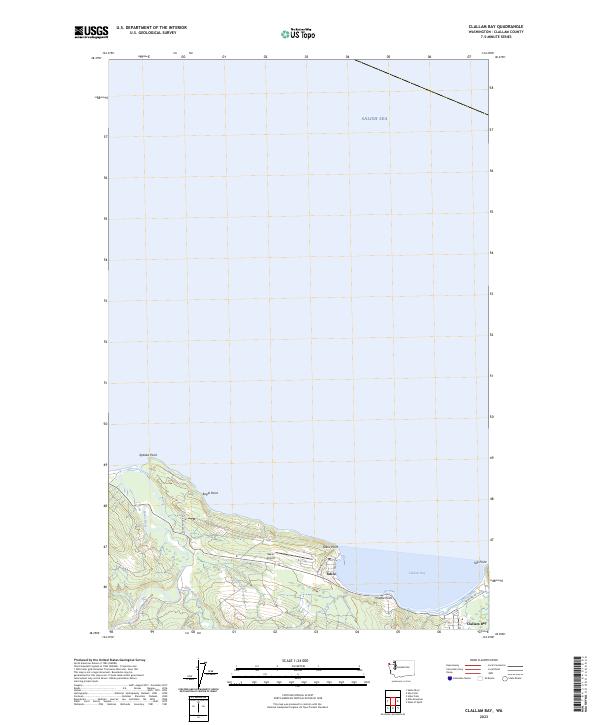 Clallam Bay topographic map thumbnail