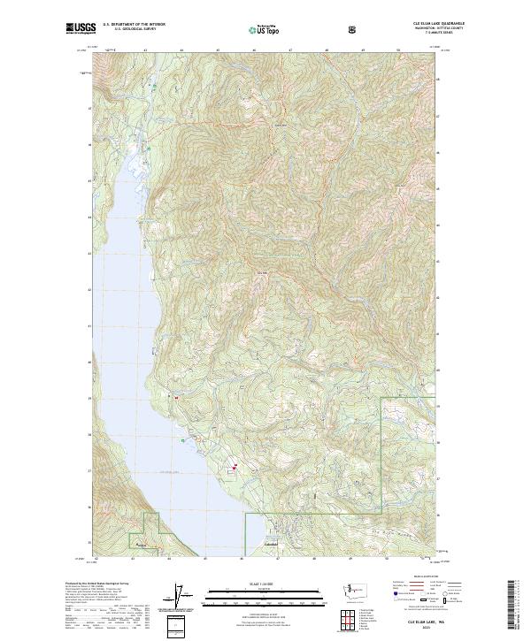 Cle Elum Lake topographic map thumbnail