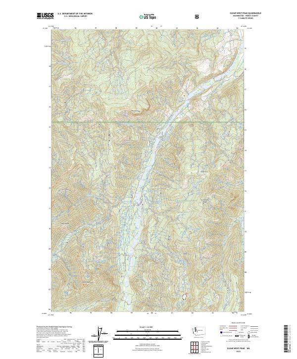 Clear West Peak topographic map thumbnail