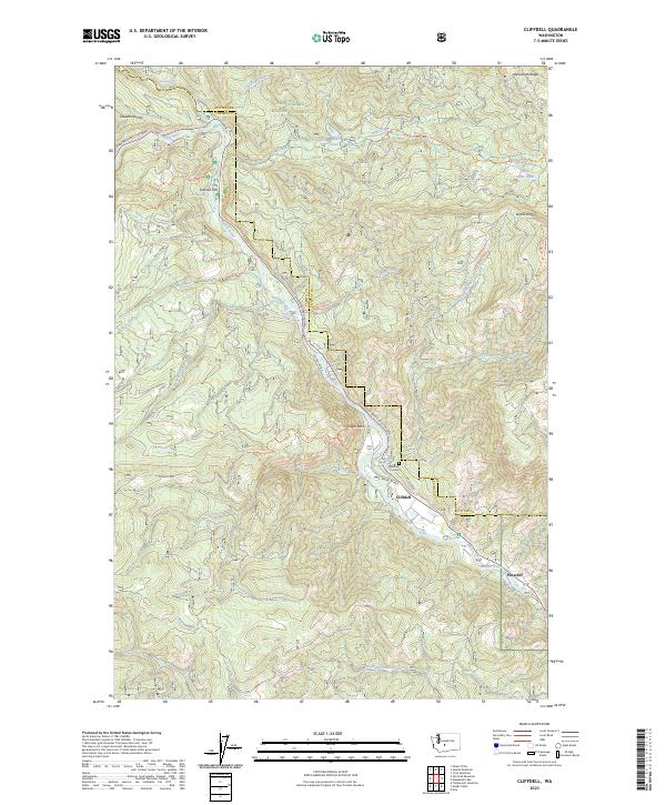 Cliffdell topographic map thumbnail