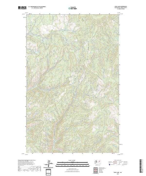 Cody Lake topographic map thumbnail