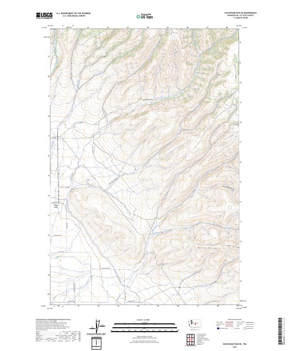 Colockum Pass SE topographic map thumbnail