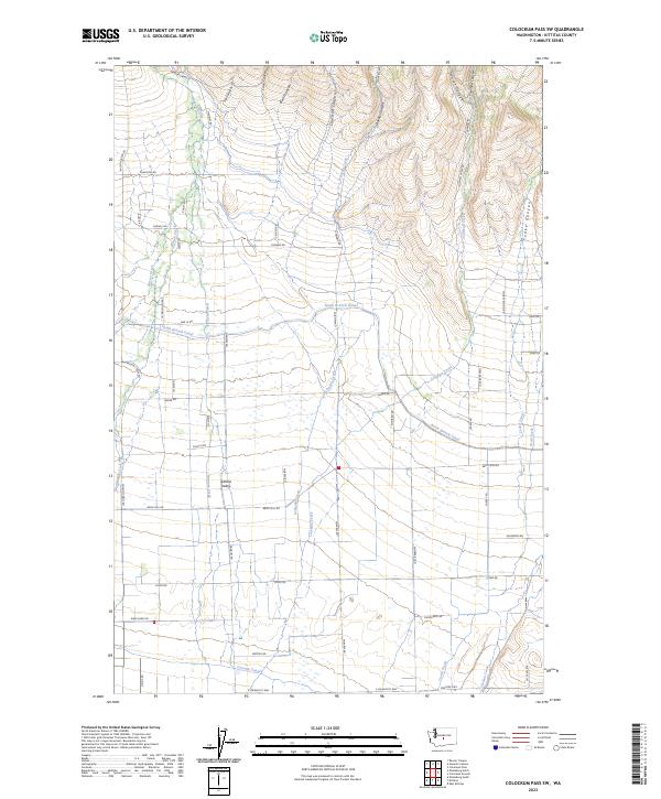 Colockum Pass SW topographic map thumbnail