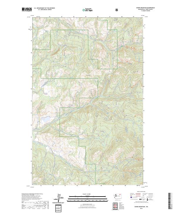 Cooke Mountain topographic map thumbnail