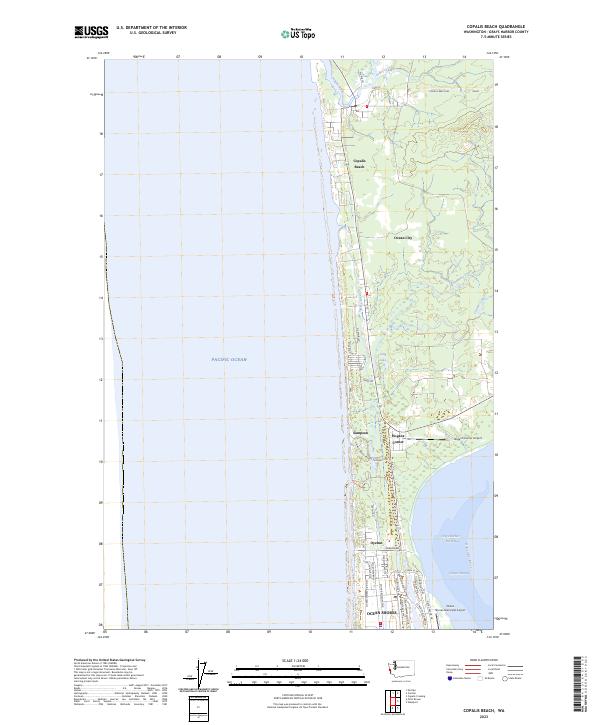 Copalis Beach topographic map thumbnail