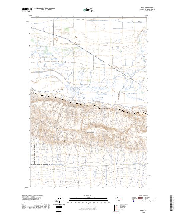 Corfu topographic map thumbnail