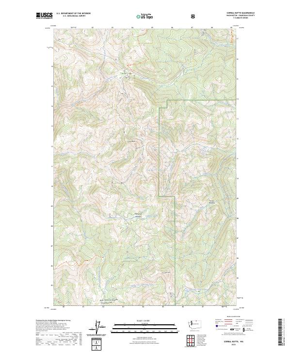 Corral Butte topographic map thumbnail