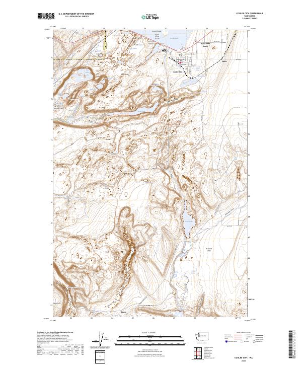 Coulee City topographic map thumbnail