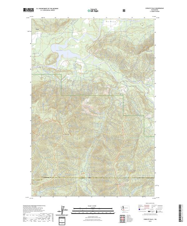 Cowlitz Falls topographic map thumbnail