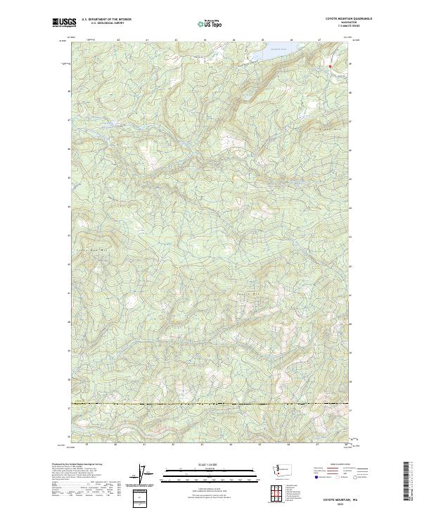 Coyote Mountain topographic map thumbnail