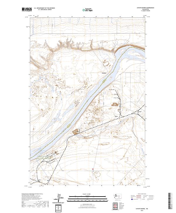 Coyote Rapids topographic map thumbnail
