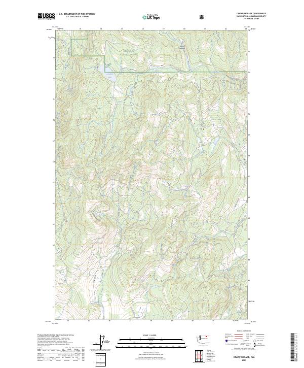 Crawfish Lake topographic map thumbnail