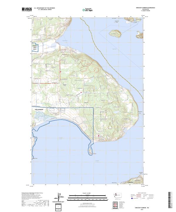 Crescent Harbor topographic map thumbnail