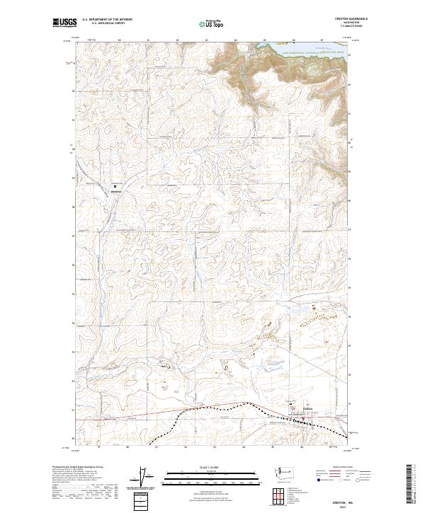 Creston topographic map thumbnail