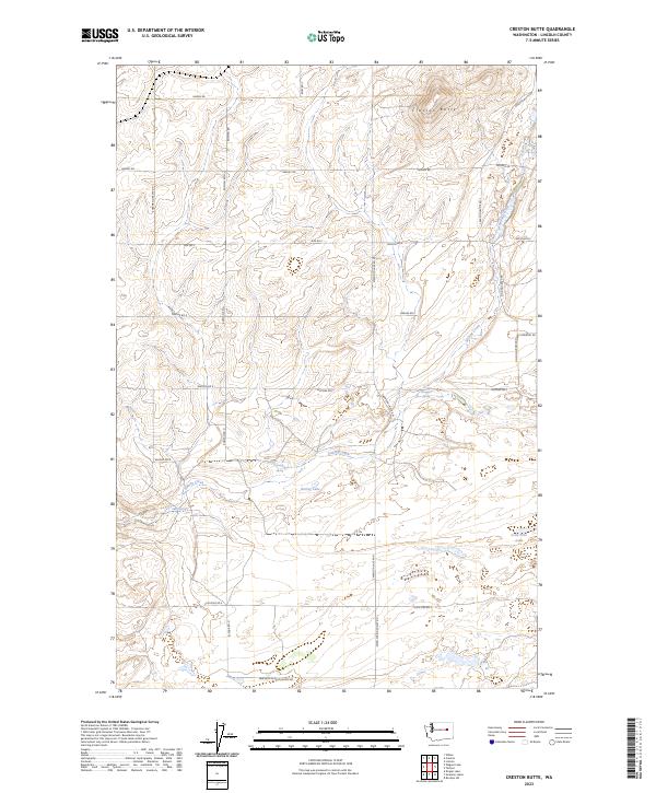 Creston Butte topographic map thumbnail