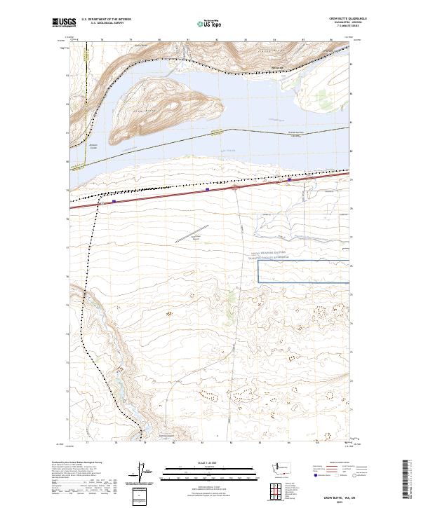 Crow Butte topographic map thumbnail