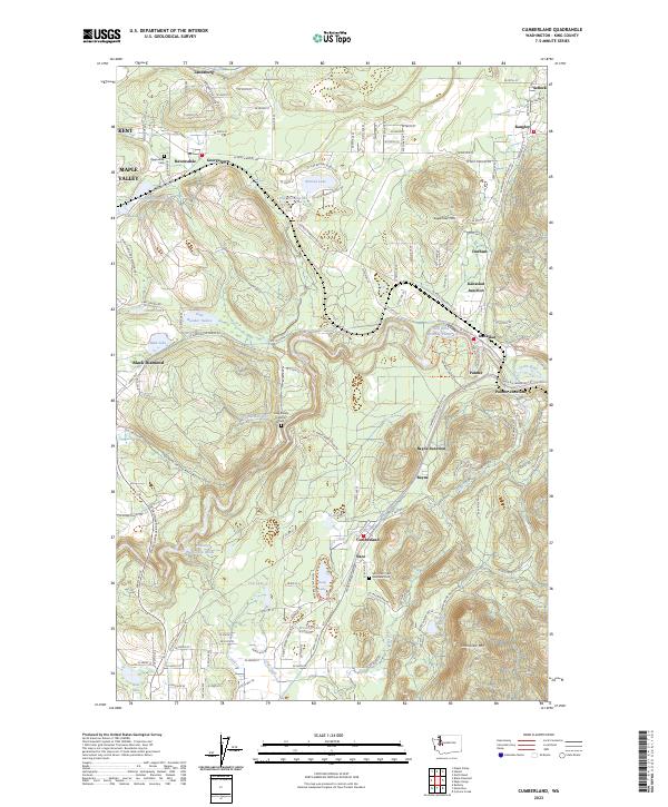 Cumberland topographic map thumbnail