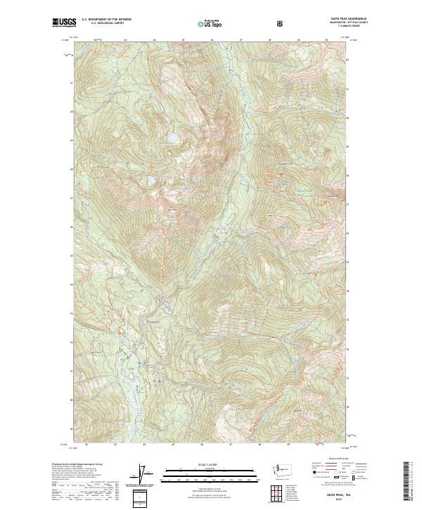 Davis Peak topographic map thumbnail