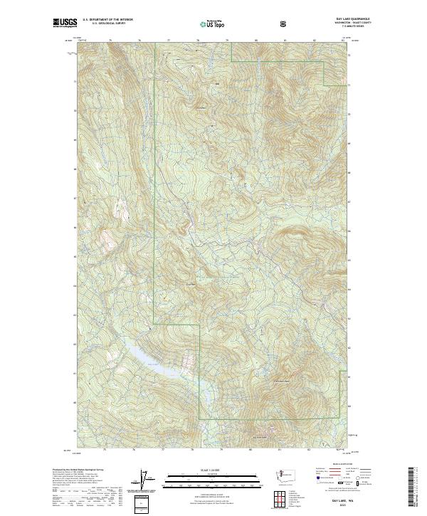Day Lake topographic map thumbnail