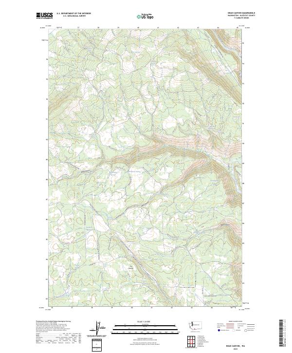 Dead Canyon topographic map thumbnail