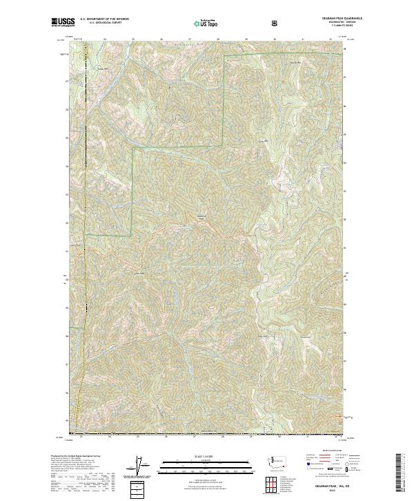 Deadman Peak topographic map thumbnail