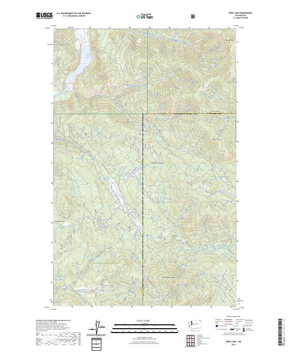 Deep Lake topographic map thumbnail