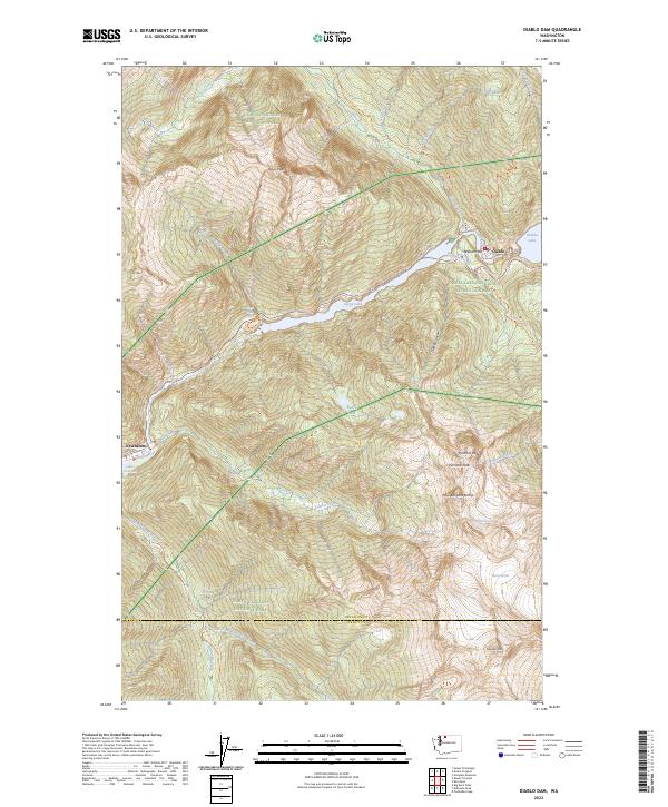 Diablo Dam topographic map thumbnail