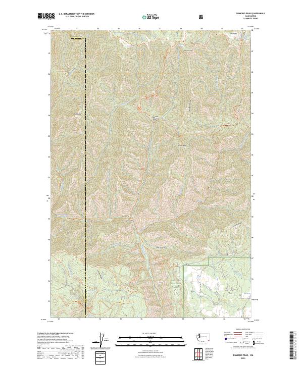 Diamond Peak topographic map thumbnail