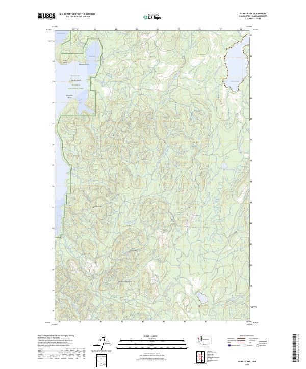 Dickey Lake topographic map thumbnail