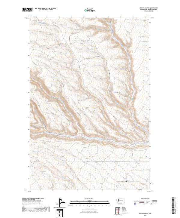 Douty Canyon topographic map thumbnail
