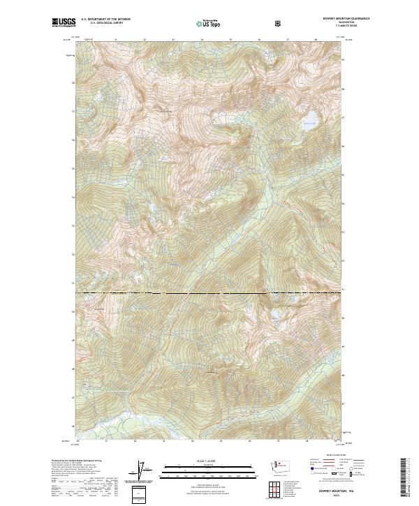Downey Mountain topographic map thumbnail