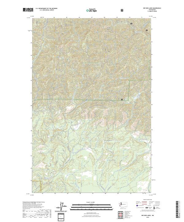 Dry Bed Lakes topographic map thumbnail