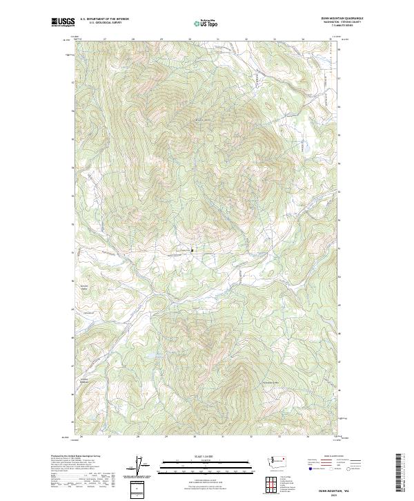 Dunn Mountain topographic map thumbnail