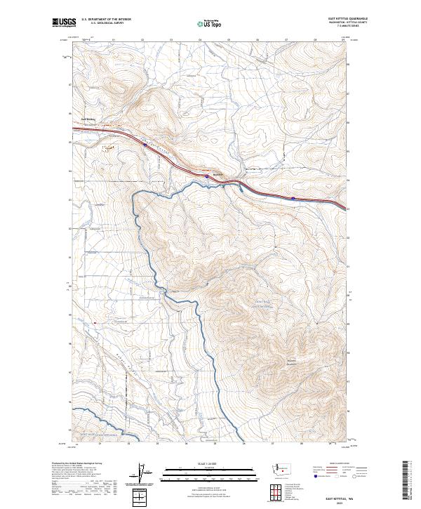 East Kittitas topographic map thumbnail