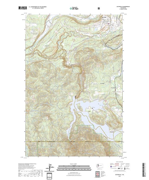 Eatonville topographic map thumbnail