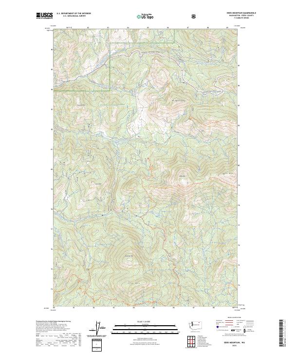 Edds Mountain topographic map thumbnail