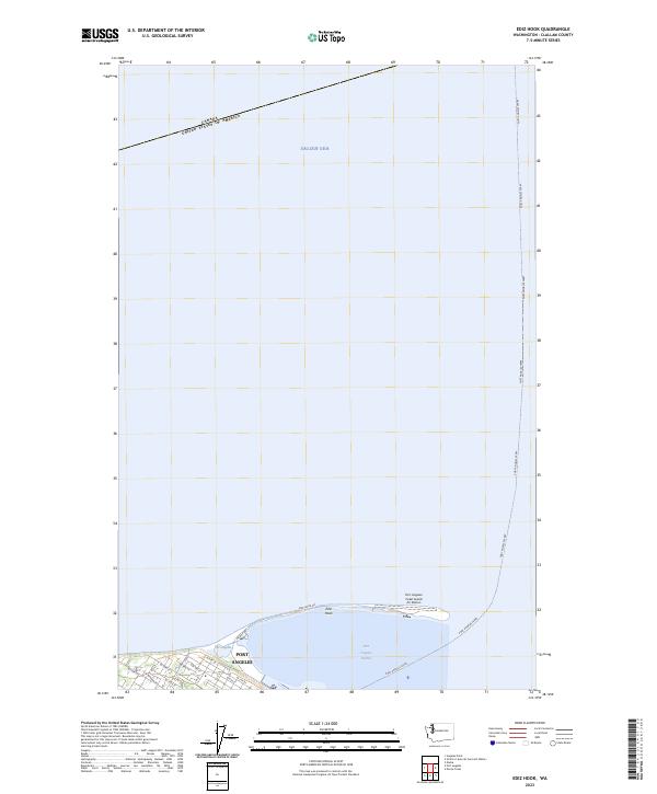 Ediz Hook topographic map thumbnail