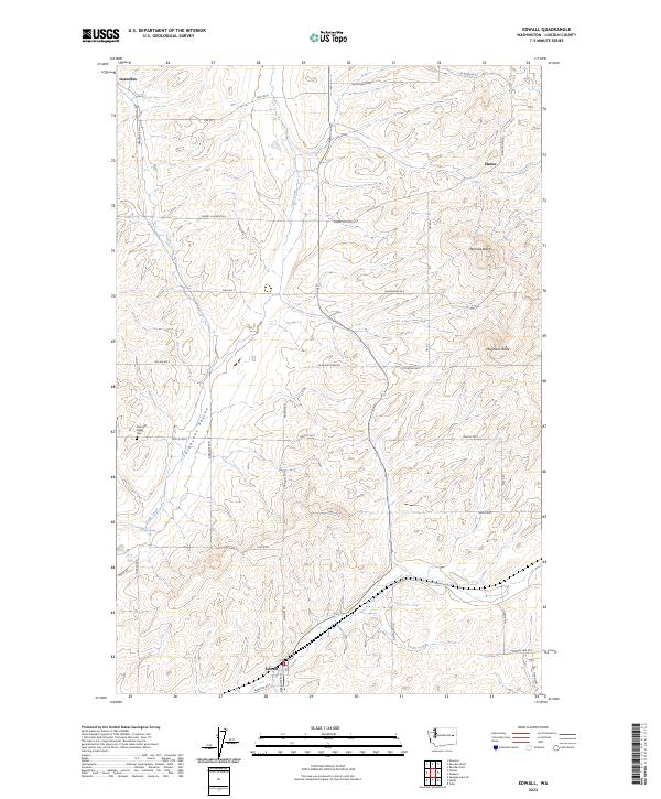 Edwall topographic map thumbnail
