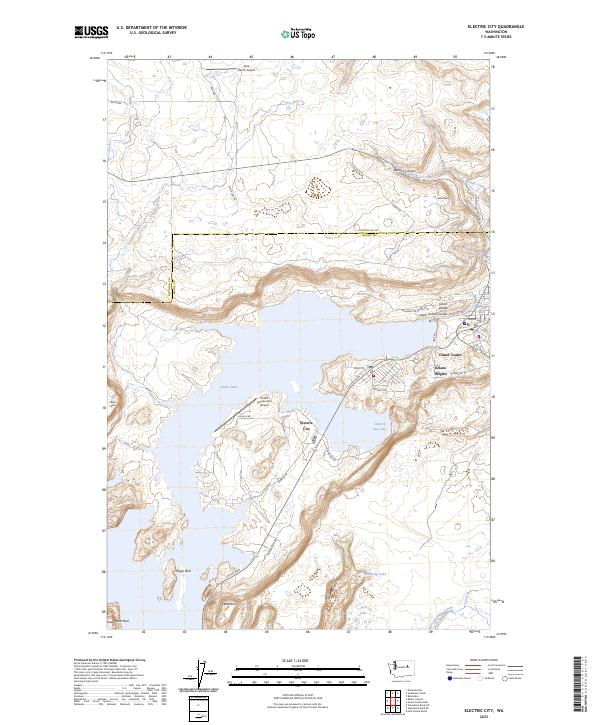 Electric City topographic map thumbnail