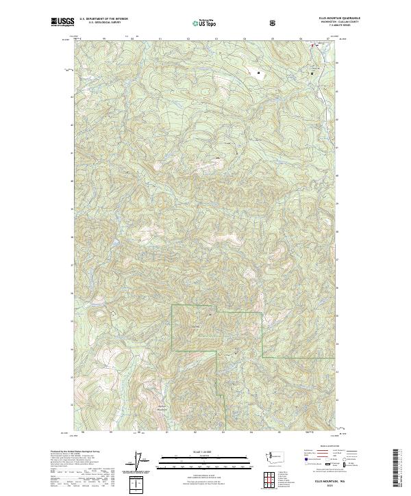 Ellis Mountain topographic map thumbnail
