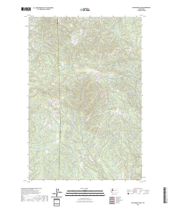 Elochoman Lake topographic map thumbnail