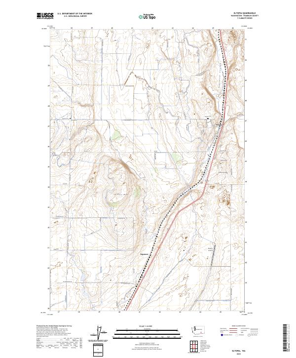 Eltopia topographic map thumbnail