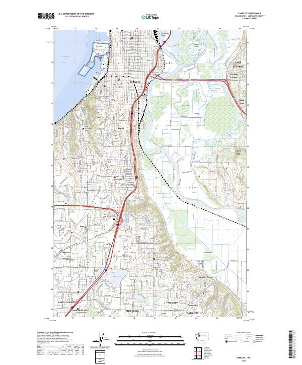 Everett topographic map thumbnail