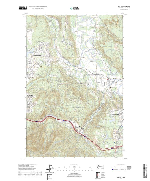 Fall City topographic map thumbnail