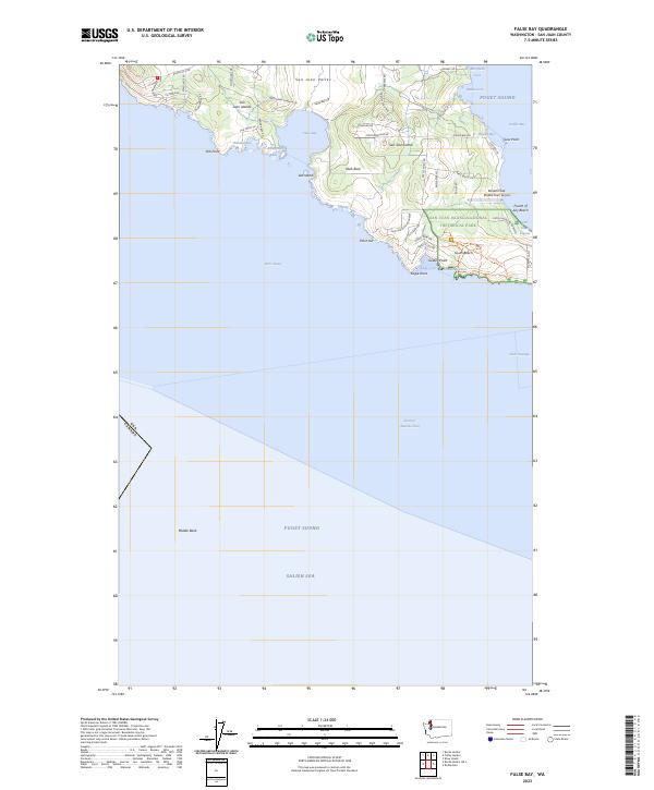 False Bay topographic map thumbnail