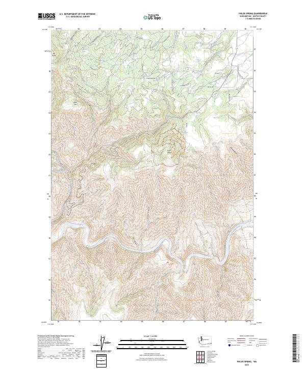 Fields Spring topographic map thumbnail